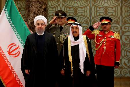 President Rouhani was officially welcomed by Kuwaiti Emir