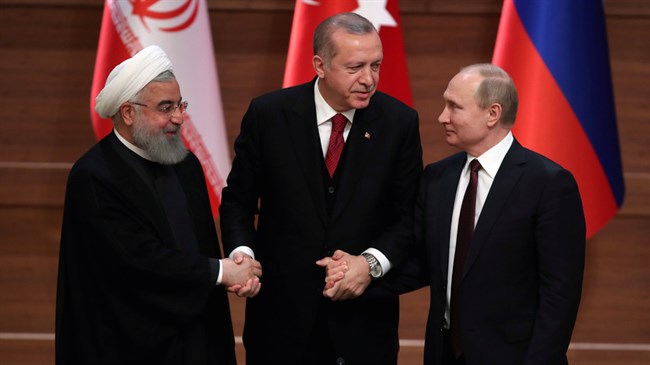 Russia Turkey Iran leaders