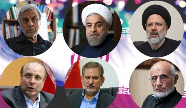 Six Iranian presidential candidates